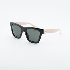 Gucci GG1714S 006 Sunglasses Black/Pink Square Frame, Grey Lenses